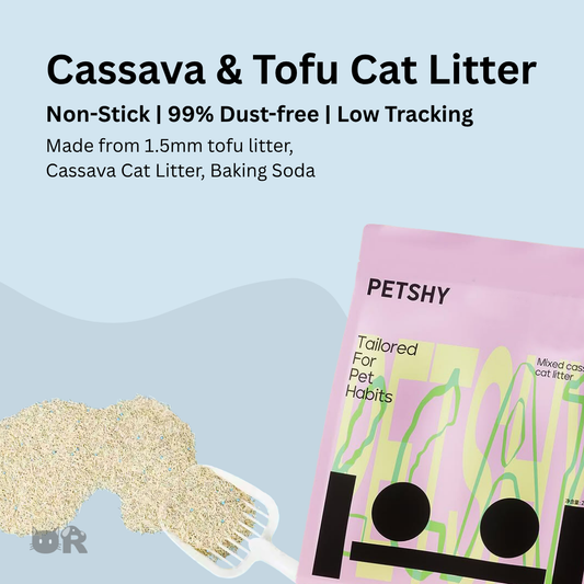 Petshy – Mixed Tofu & Cassava Cat Litter｜Plant-Based • Low Dust • Superior Clumping 2.5KG