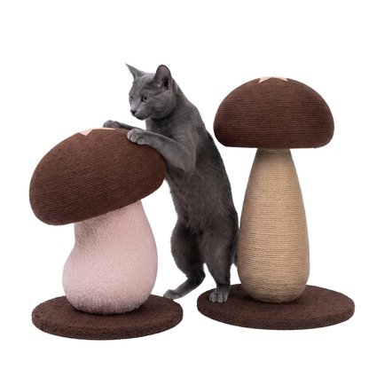 Mushroom Sisal Cat Scratching Post – Durable Vertical Claw Grinder & Non-Shedding Pet Furniture