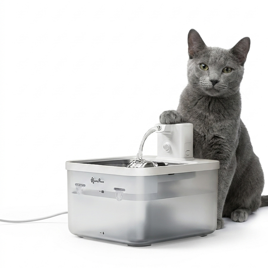 2.5L Stainless Steel Wireless Cat Water Fountain – 4000mAh Battery Operated with Motion Sensor & Dual-Power Modes