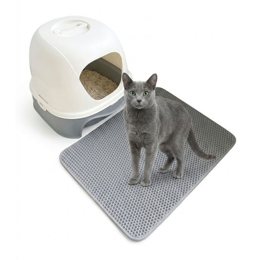 Double-Layer Honeycomb Cat Litter Mat – Waterproof, Anti-Tracking & Easy-Clean Trapping Mat