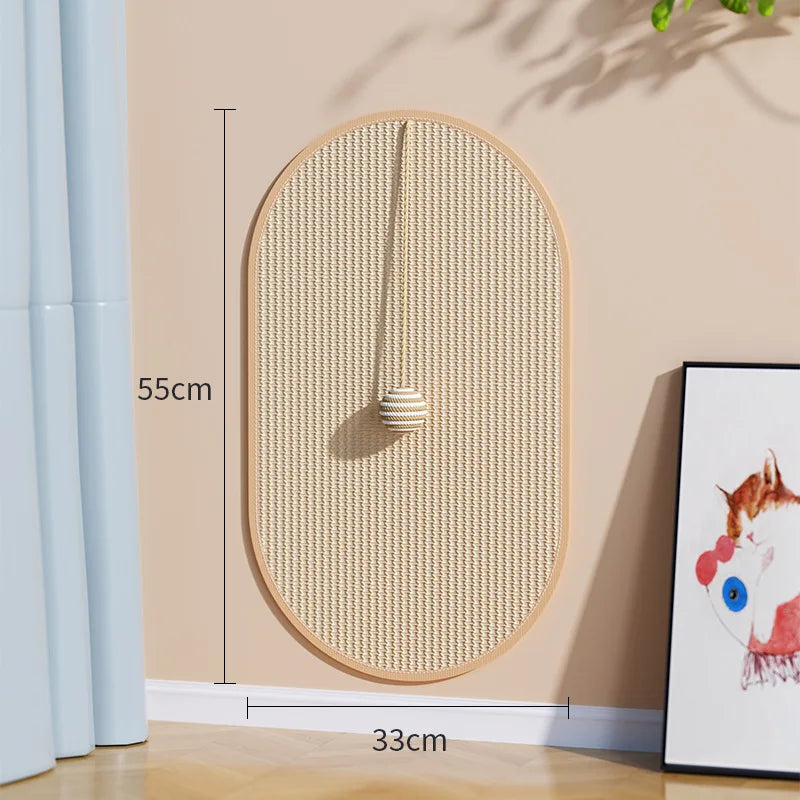 Natural Sisal Cat Scratching Pad – Durable Furniture Protector & Interactive Play Mat with Integrated Toy
