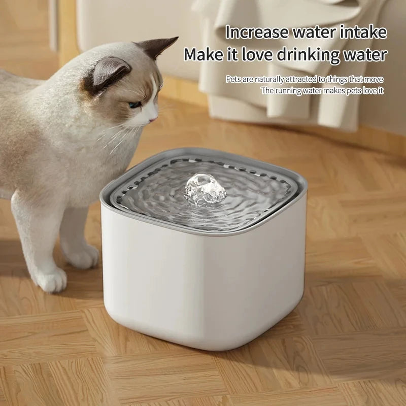 Ultra-Silent Automatic Cat Water Fountain – Multi-Stage Filtration & Large Capacity USB Pet Drinker