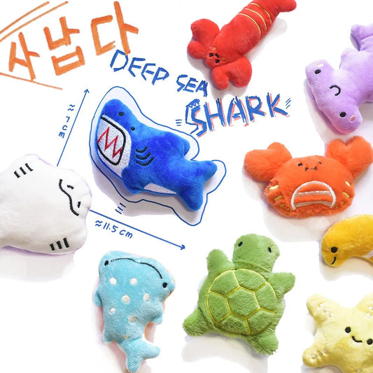 Ins-Style Cartoon Animal Pet Toy – Soft Squeaky Plush for Small to Medium Dogs & Cats