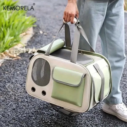 Portable Soft-Sided Pet Carrier – Breathable Nylon Travel Bag for Cats and Small Dogs