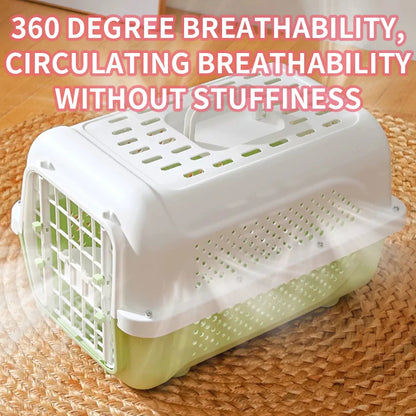Heavy-Duty Pet Transport Box – Ventilated Travel Kennel for Cats and Small Dogs (48x35x32cm)