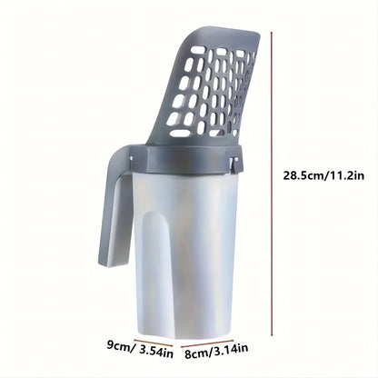 Integrated Cat Litter Scoop with Trash Can – All-in-One Waste Shovel & Bin System for Easy Cleanup