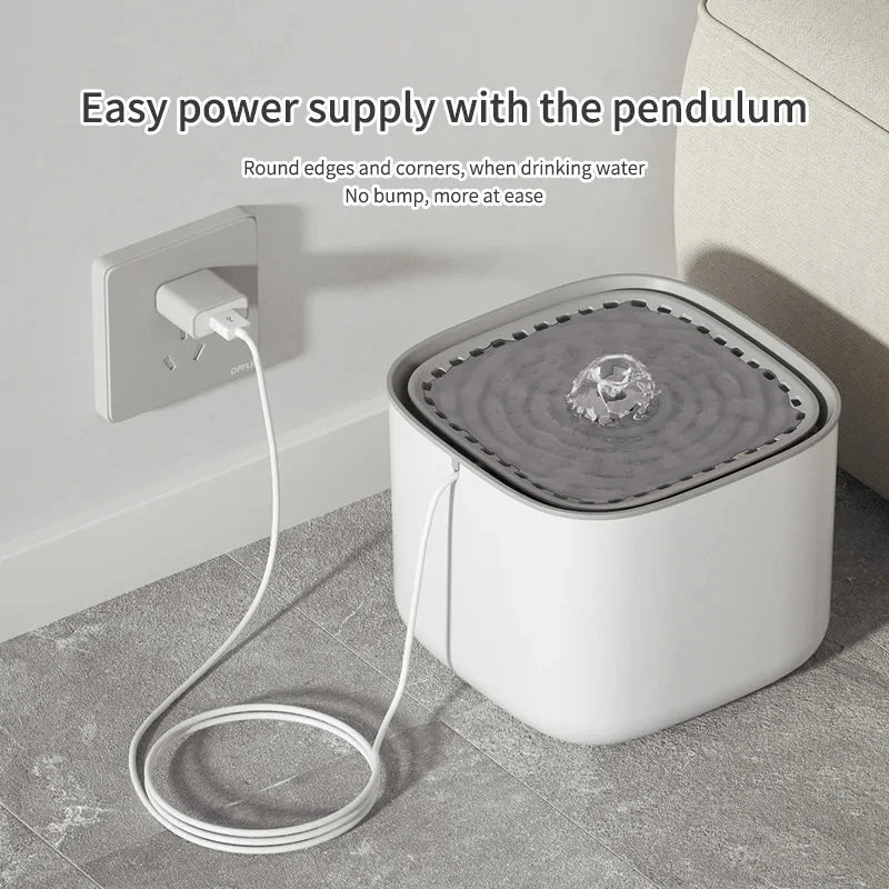 Ultra-Silent Automatic Cat Water Fountain – Multi-Stage Filtration & Large Capacity USB Pet Drinker
