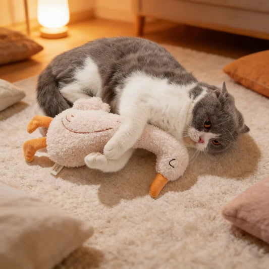 Premium "Tough-Plush" Interactive Cat/Dog Toy – Catnip-Infused Crinkle & Squeak Animal Series