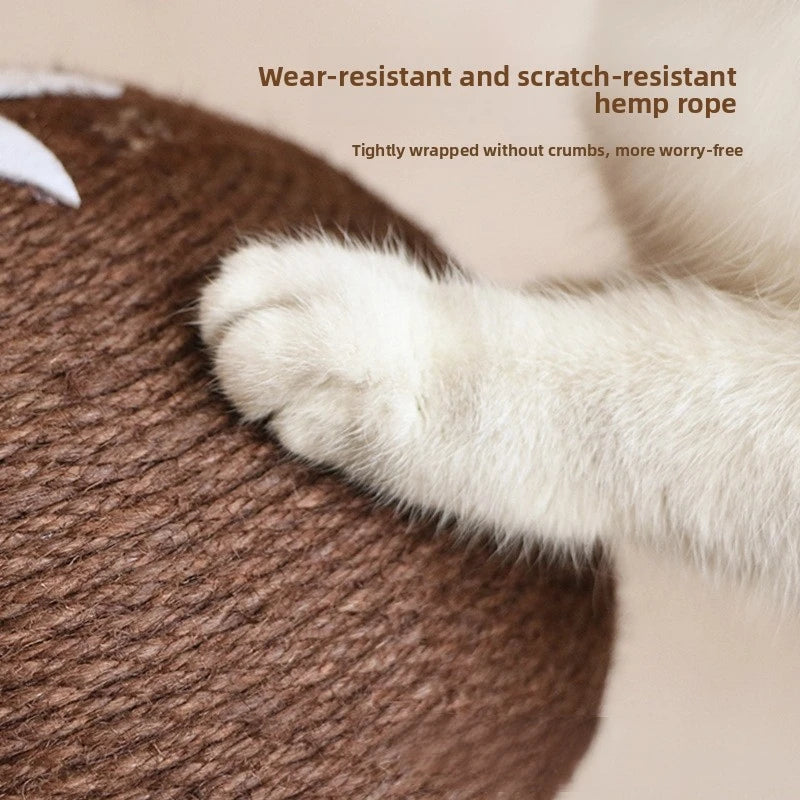 Mushroom Sisal Cat Scratching Post – Durable Vertical Claw Grinder & Non-Shedding Pet Furniture