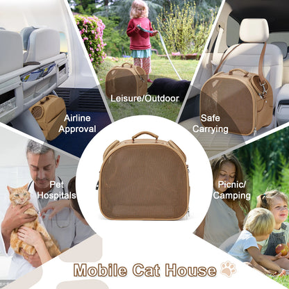 Lightweight Hands-Free Pet Travel Backpack – 2-Way View Windows & Waterproof Design for Cats up to 13lbs
