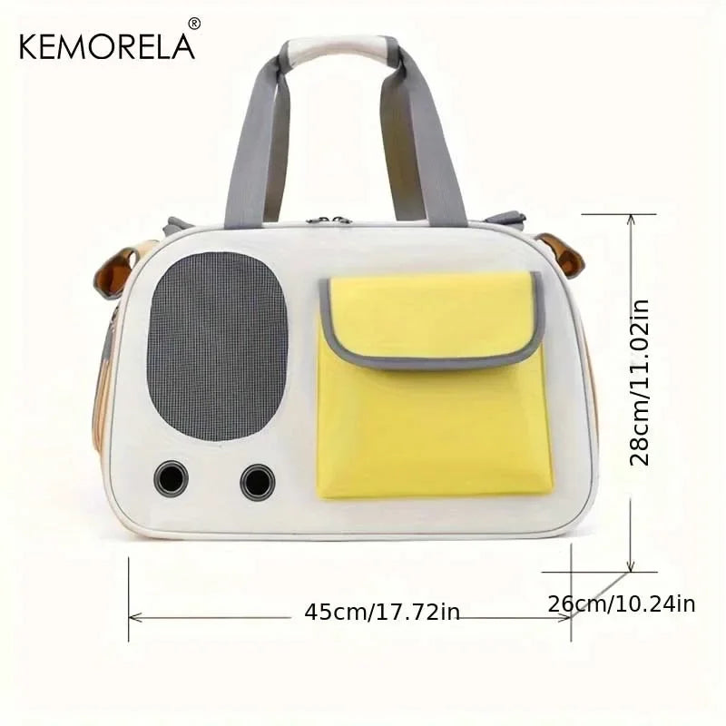 Portable Soft-Sided Pet Carrier – Breathable Nylon Travel Bag for Cats and Small Dogs