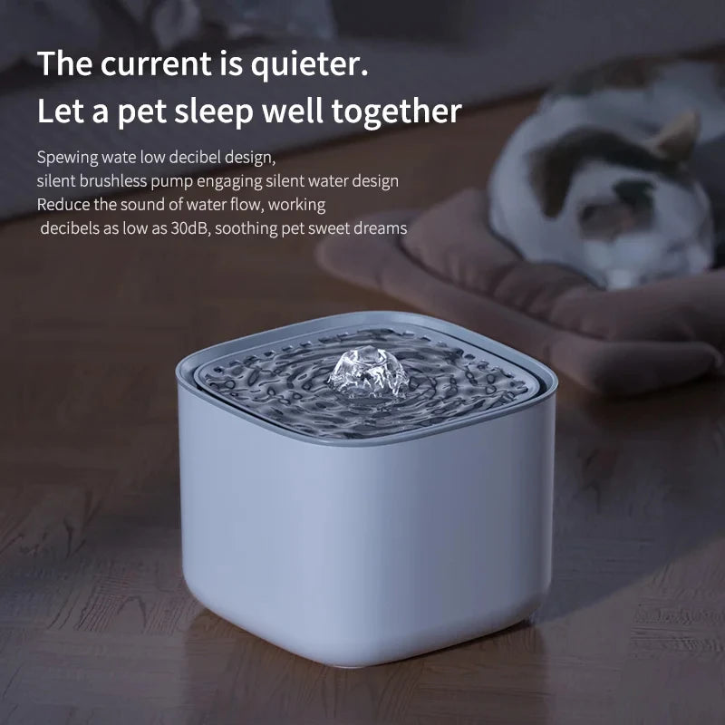Ultra-Silent Automatic Cat Water Fountain – Multi-Stage Filtration & Large Capacity USB Pet Drinker