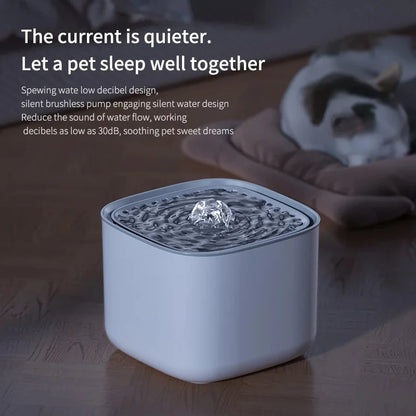 Ultra-Silent Automatic Cat Water Fountain – Multi-Stage Filtration & Large Capacity USB Pet Drinker