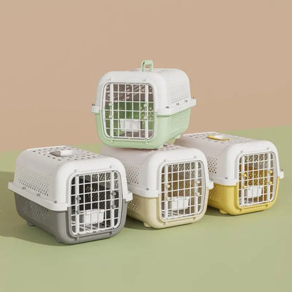 Heavy-Duty Pet Transport Box – Ventilated Travel Kennel for Cats and Small Dogs (48x35x32cm)