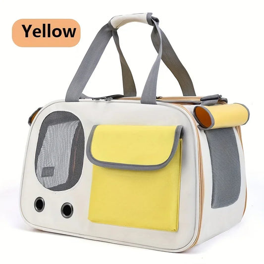 Portable Soft-Sided Pet Carrier – Breathable Nylon Travel Bag for Cats and Small Dogs