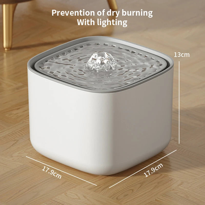 Ultra-Silent Automatic Cat Water Fountain – Multi-Stage Filtration & Large Capacity USB Pet Drinker