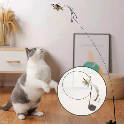 Interactive Simulation Bird Cat Teaser Wand – with Bell