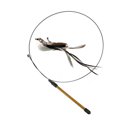 Interactive Simulation Bird Cat Teaser Wand – with Bell