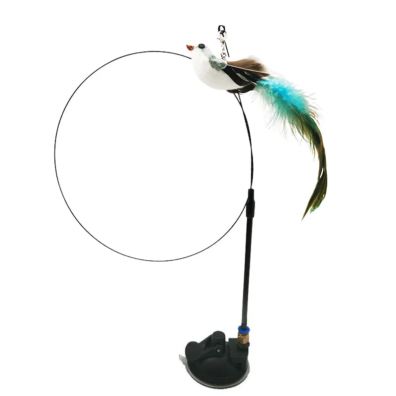 Interactive Simulation Bird Cat Teaser Wand – with Bell