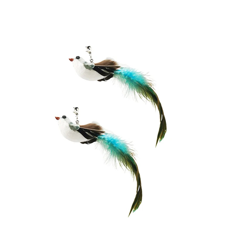 Interactive Simulation Bird Cat Teaser Wand – with Bell