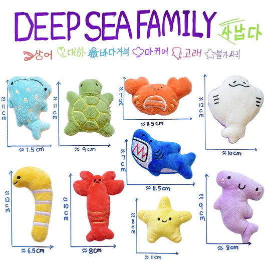 Ins-Style Cartoon Animal Pet Toy – Soft Squeaky Plush for Small to Medium Dogs & Cats