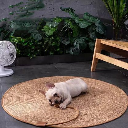 Natural Rattan Cat Scratching Mat – Durable Furniture Protector & Cooling Scratch Pad for Indoor Cats