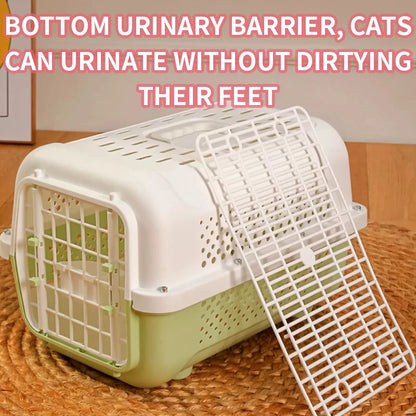 Heavy-Duty Pet Transport Box – Ventilated Travel Kennel for Cats and Small Dogs (48x35x32cm)